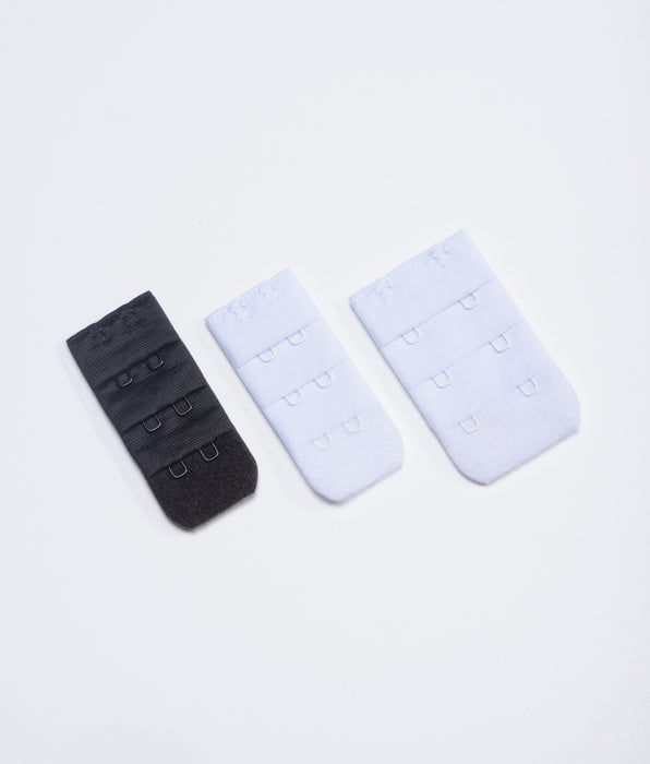Lovable Invisible Secret Bra Extenders - Pack of 3, Black and White