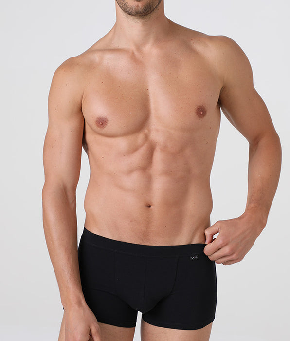 Lovable Short boxer Cotton Stretch nero in cotone elasticizzato