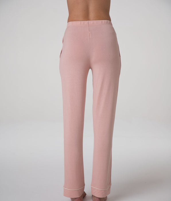 Lovable Elastic Viscose Long Pants, blush pink