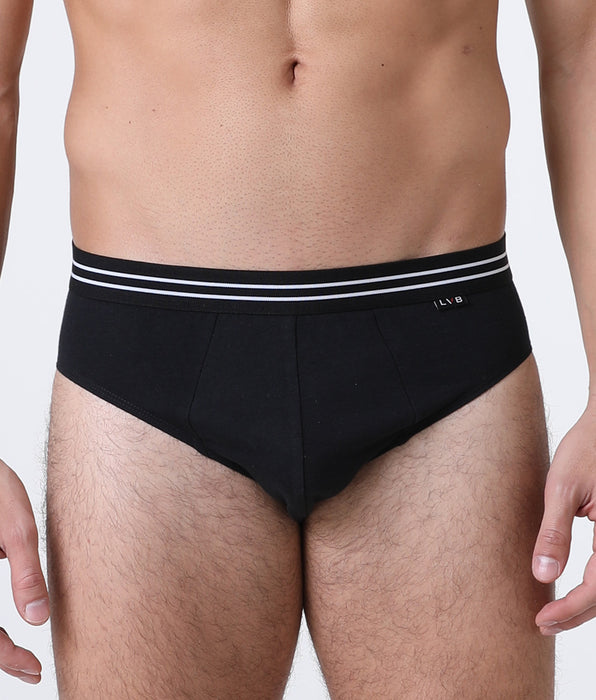 Lovable Bipack Slip Basic Multipack in Stretch Cotton, nero