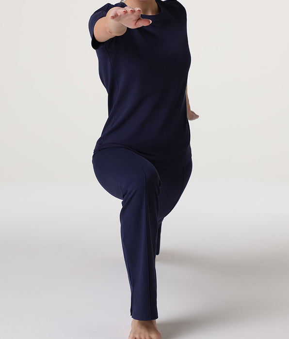 Lovable T-Shirt Girocollo Active Comfort Termoregolante, blu notte