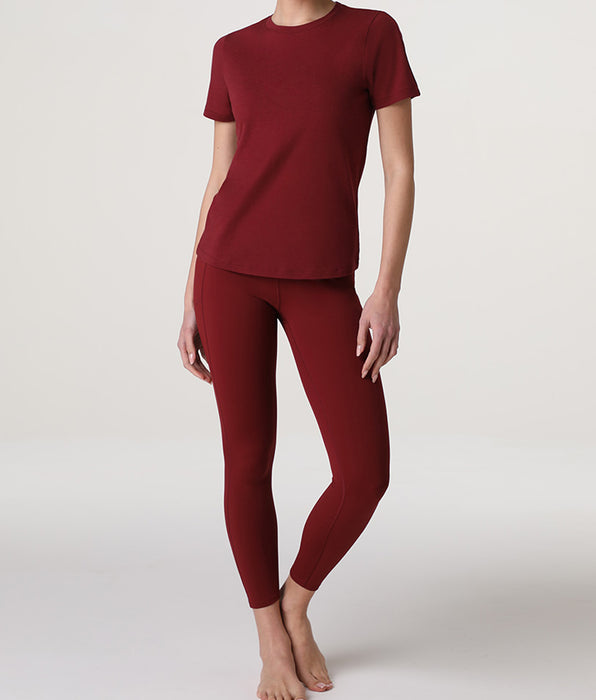 Lovable T-Shirt Girocollo Active Comfort Termoregolante, bordeaux