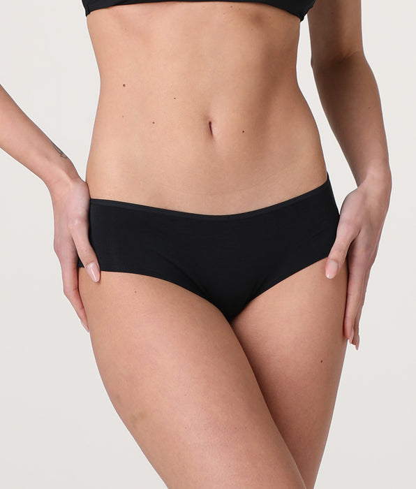 Lovable Culotte Ultrasoft Panties in Cotone Modal, nero