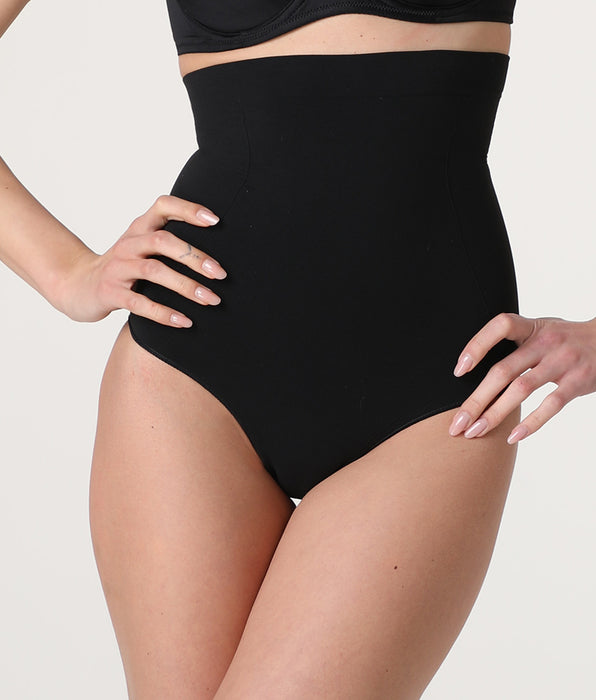 Lovable Guaina Slip Vita Alta modellante Silhouette Shaping in microfibra, nero