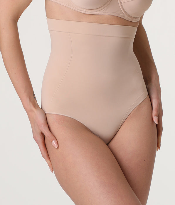 Lovable Guaina Slip Vita Alta modellante Silhouette Shaping in microfibra, cipria