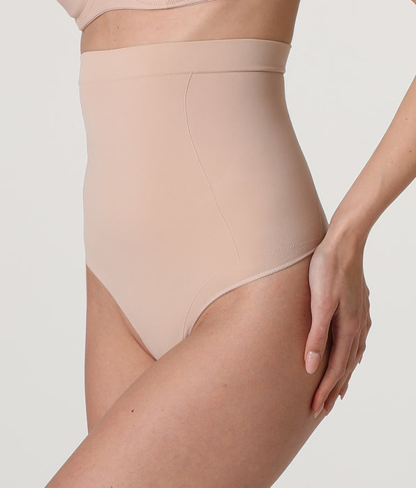 Lovable Guaina Perizoma Vita Alta modellante Silhouette Shaping in microfibra, cipria