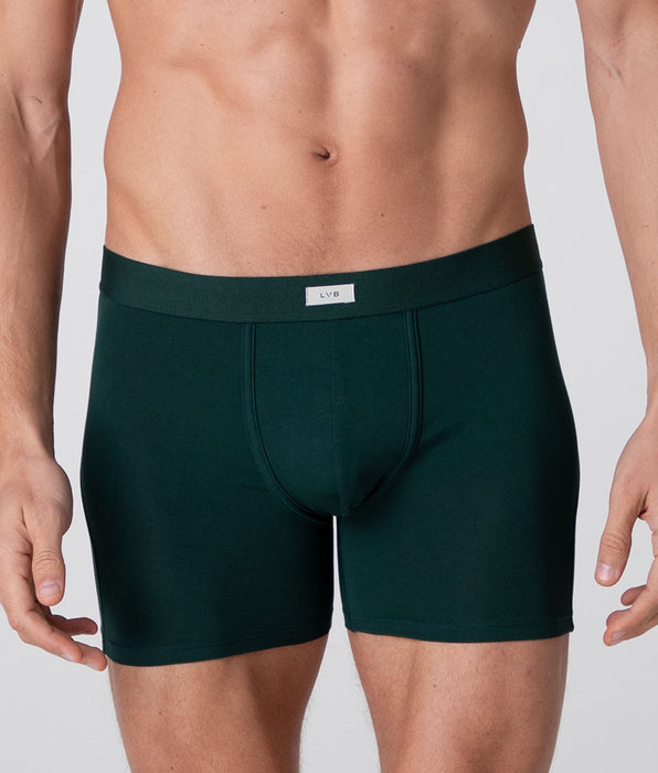 Lovable Long Boxer Modern Stretch Cotton, Dark Green