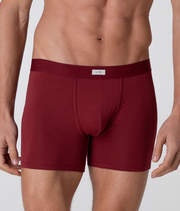 Lovable Boxer Lungo Modern Stretch Cotton, granata