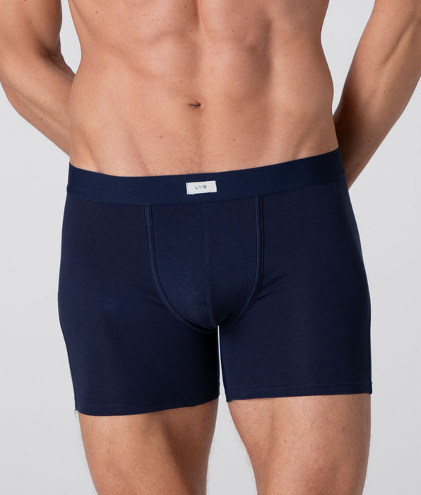 Lovable Long Boxer Modern Stretch Cotton, Midnight Blue