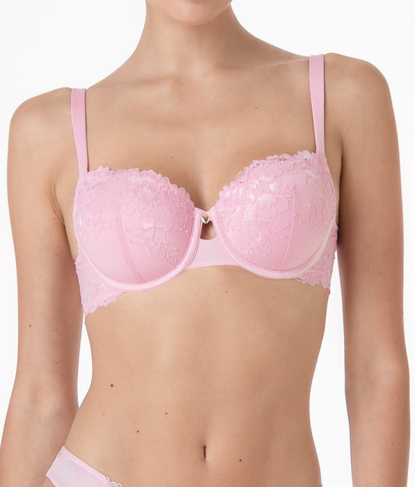 Lovable Reggiseno Balconette Imbottito con Ferretto Lux Lace in pizzo, rosa confetto