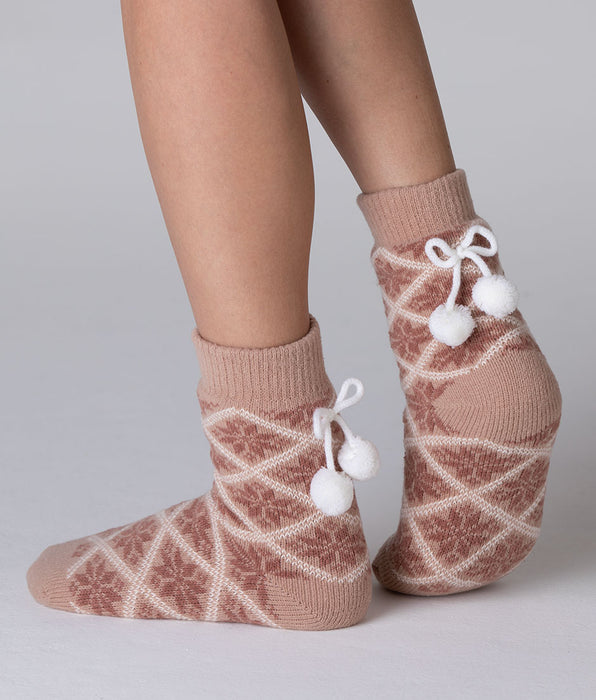 Lovable Warm And Cuddle Short Socks, taupe