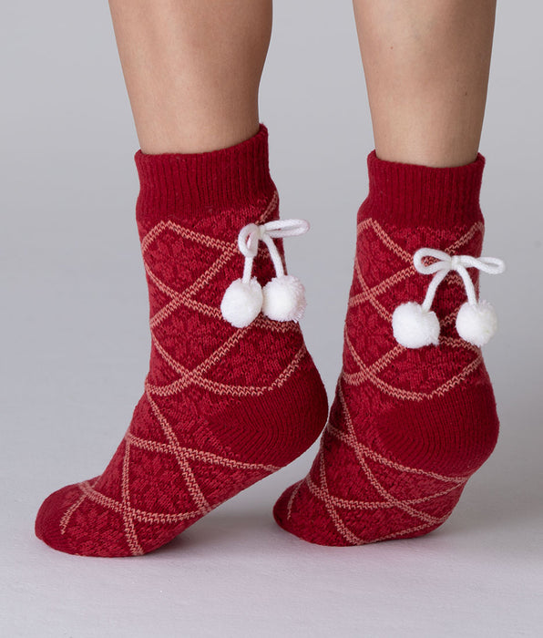 Lovable Calzini Corti Warm And Cuddle, rosso scuro