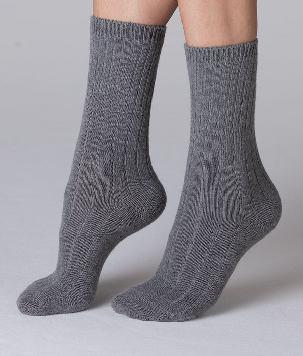 Lovable Calzini Corti Warm Cashmere, grigio melange