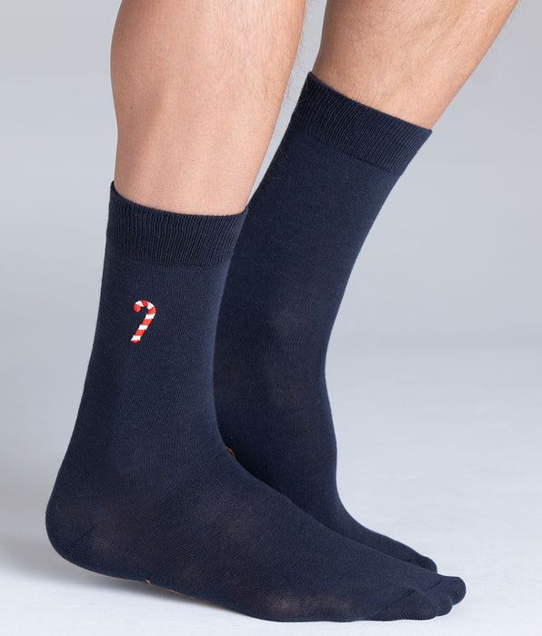 Lovable Fancy Cotton Short Socks, midnight blue