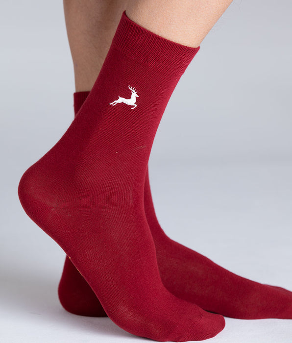 Lovable Calzini Corti Fancy Cotton, rosso scuro