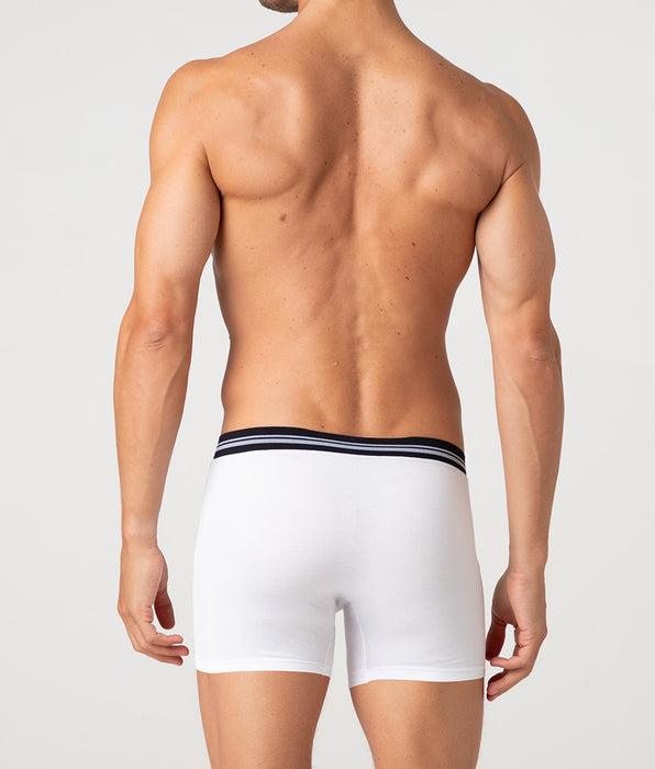 Lovable Long Boxer Comfort 360 Stretch Cotton, white