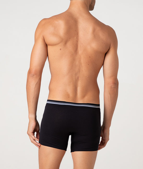 Lovable Long Boxer Comfort 360 Stretch Cotton, black
