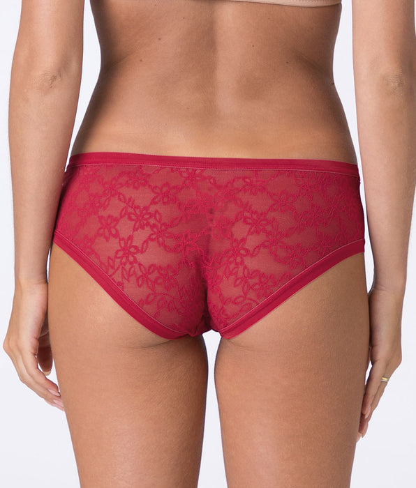 Lovable Slip Midi Lovely Lace Panties, rosso