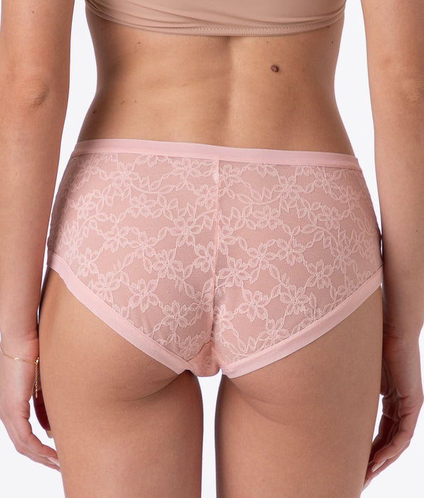 Lovable Lovely Lace Panties High Briefs, blush pink