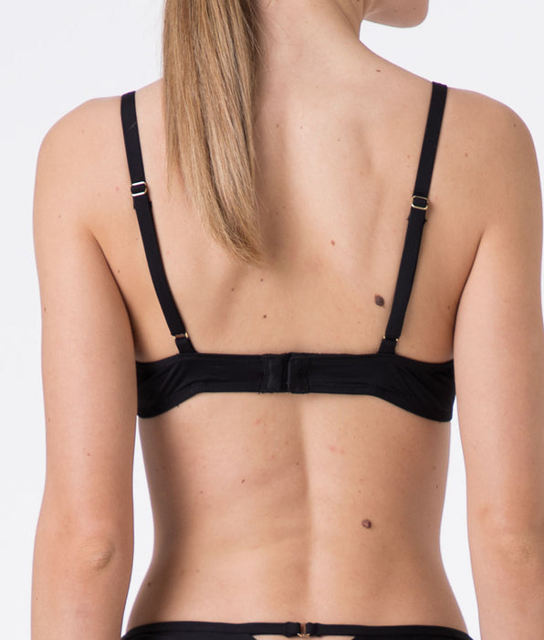 Lovable Delicate Floral Lace Underwired Bra, black