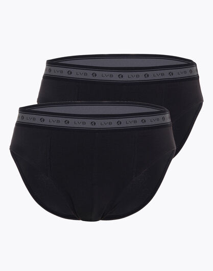 Slip bipack uomo in cotone biologico, nero, , LOVABLE