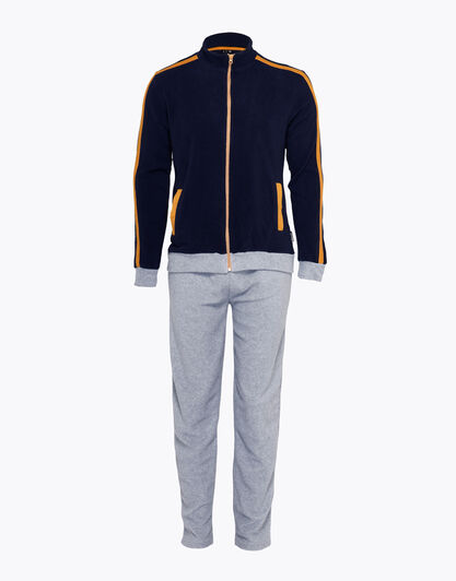 Homewear uomo a maniche lunghe in pile, blu navy, , LOVABLE