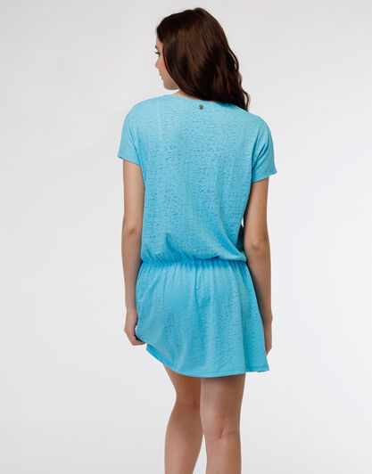 Abitino in jersey devoré, azzurro, , LOVABLE