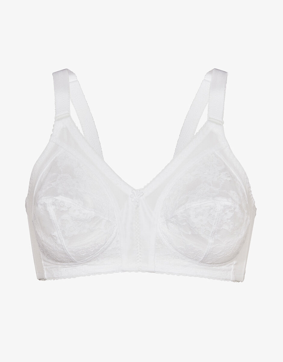 Reggiseno senza ferretto Antonella in pizzo bianco