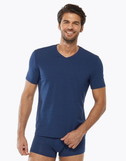 T-shirt Graceful con scollo a V in cotone modal, blu royal, , LOVABLE