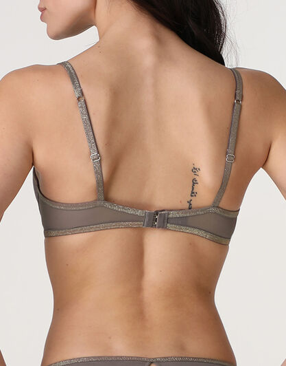 Reggiseno con ferretto imbottito Animalier Mesh in tulle, visone, , LOVABLE