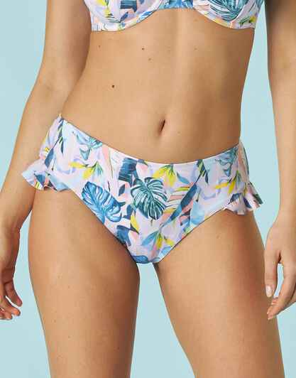 Costume Slip Trendy Volant Micro in microfibra, stampa multicolor, , LOVABLE