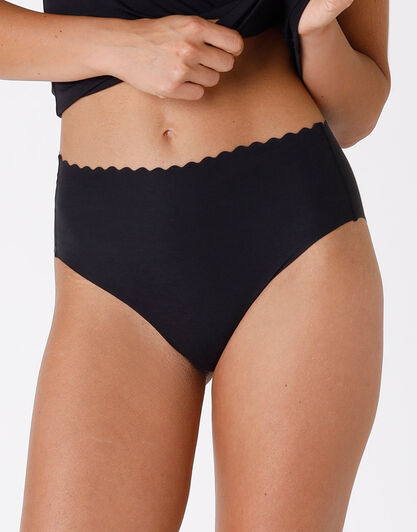 Slip vita alta Invisible Comfort in cotone, confezione x 3 nero, , LOVABLE
