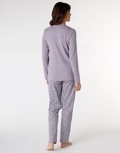 Pigiama in interlock di cotone, tornado con stampa a fiori, , LOVABLE
