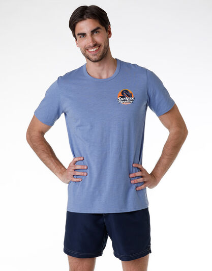 T-shirt mare in 100% cotone, blu indigo, , LOVABLE