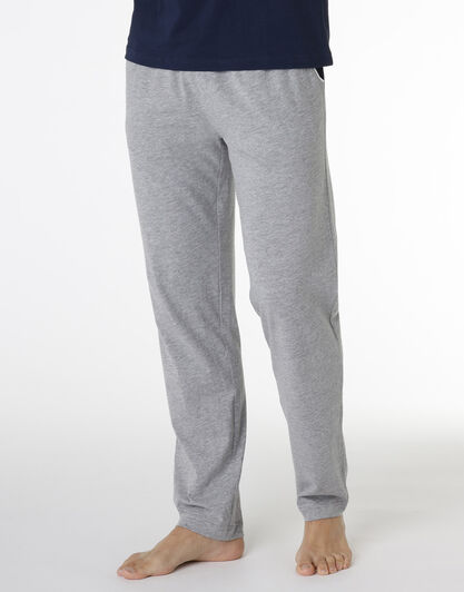 Pantalone del pigiama uomo in Jersey di cotone, grigio melange, , LOVABLE