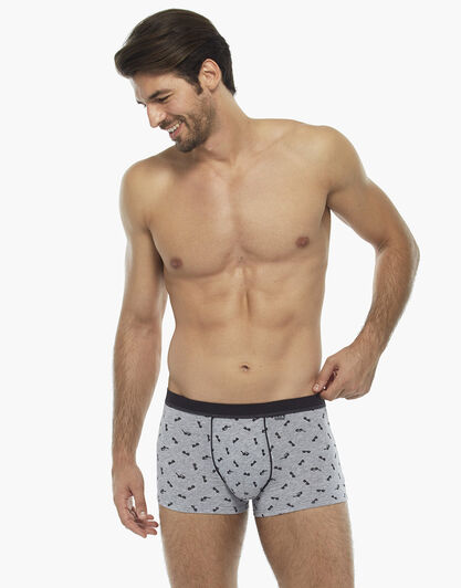 Boxer in cotone elasticizzato, grigio stampa occhiali , , LOVABLE