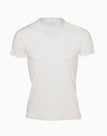T-shirt in cotone elasticizzato, bianca, , LOVABLE