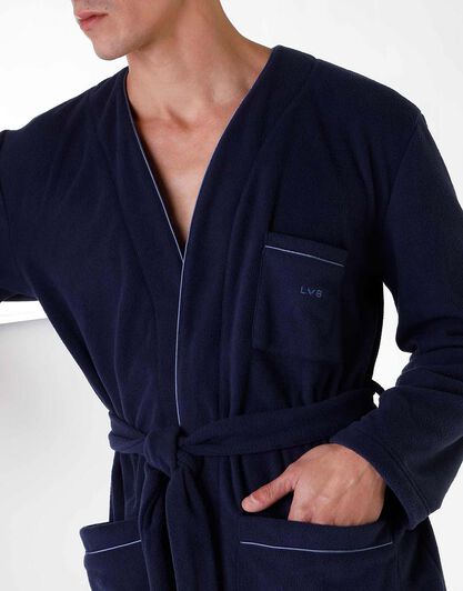 Giacca da camera in pile, blu navy, , LOVABLE