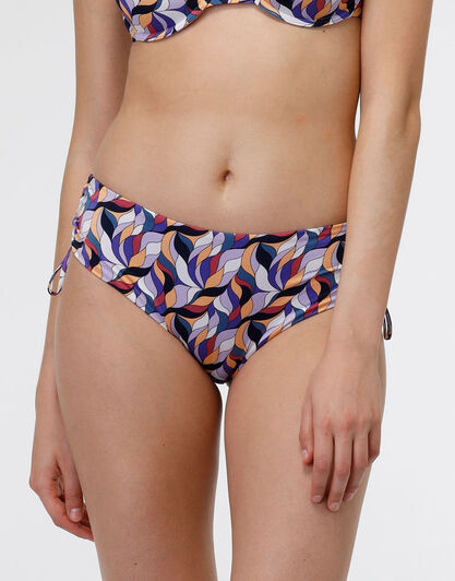 Costume slip alto in microfibra lucida Printed shiny micro, stampa multicolor, , LOVABLE