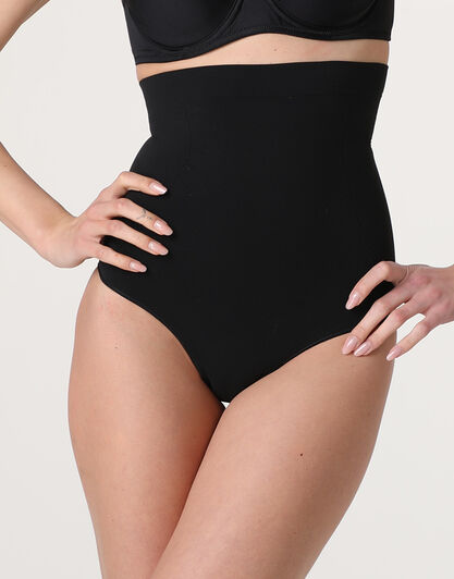 Guaina Slip Vita Alta modellante Silhouette Shaping in microfibra, nero, , LOVABLE