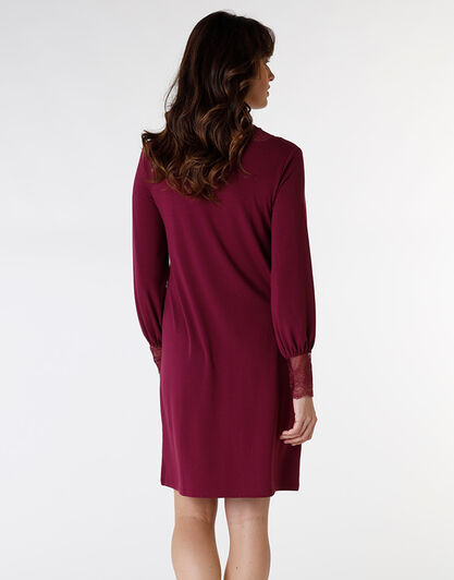 Camicia da notte in jersey, bordeaux, , LOVABLE