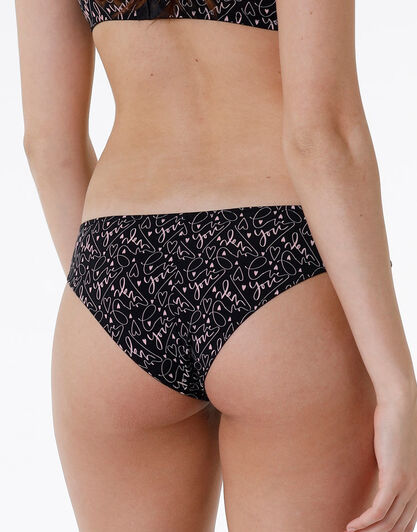 Brasiliano Love micro in microfibra e pizzo, nero, , LOVABLE