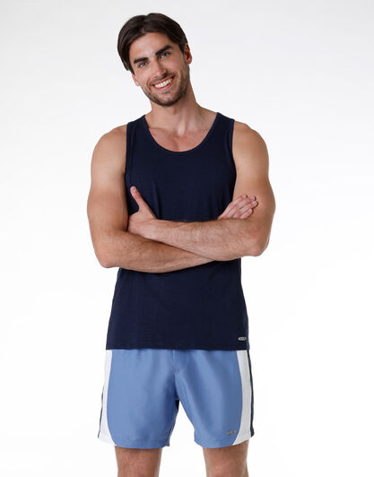 Canotta in 100% cotone fiammato, blu navy, , LOVABLE