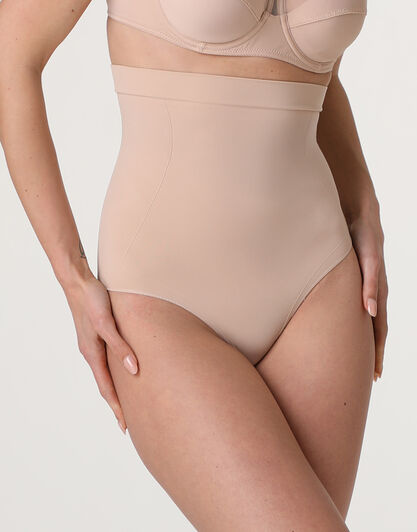 Guaina Slip Vita Alta modellante Silhouette Shaping in microfibra, cipria, , LOVABLE