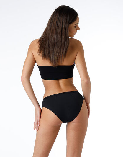 Slip da ciclo lavabile in microfibra con finiture invisibili per flusso medio, nero, , LOVABLE