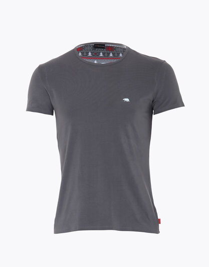 T-Shirt girocollo grigio medio in cotone elasticizzato , , LOVABLE