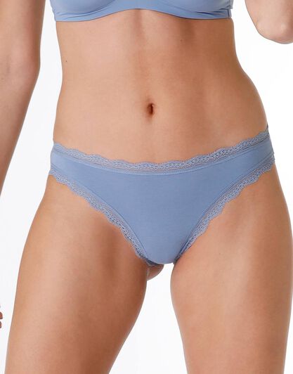 Slip Lovable Panties in cotone elasticizzato, blu polvere, , LOVABLE