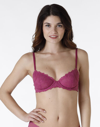 La Senza - Reggiseno con ferretto Obsession Lace in pizzo, malva, , LOVABLE