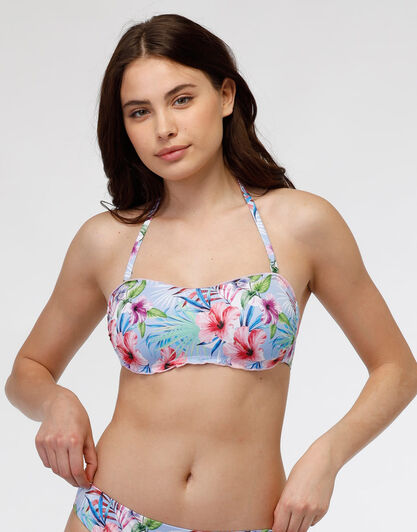 Costume reggiseno fascia in microfibra Colorful Printed Micro, stampa tropicale con fiori, , LOVABLE
