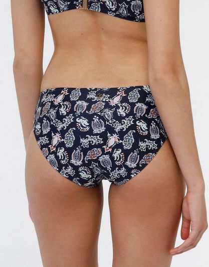 Costume slip midi in microfibra Printed Shaping Micro, stampa blu, , LOVABLE